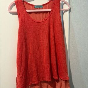 Chris & Carol Vibrant Coral Tank Top